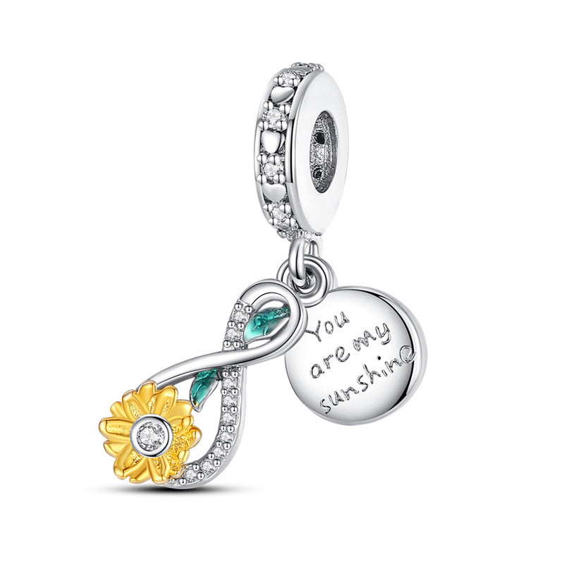 Sunflower-shaped Copper Bead Pendant Bracelet Accessory – view 6