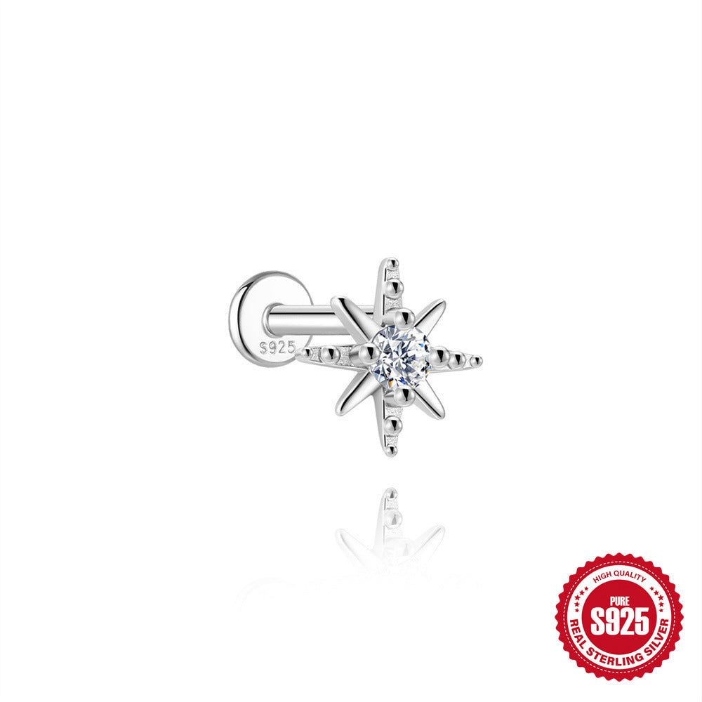 Octagram Bowknot Horse-eye Moissanite Stud Earrings – view 14