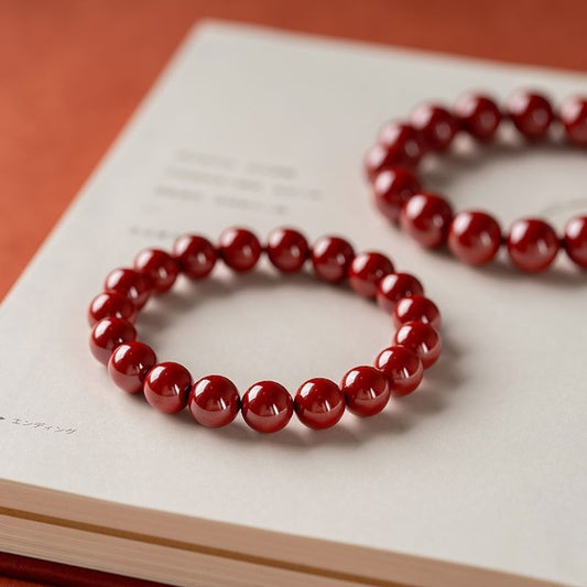 Imperial Sand Cinnabar Bracelet For Ones Zodiac Year In Red