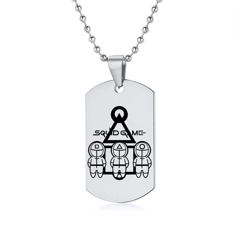Squid Game Symbol Dog Tag Necklace – view 19