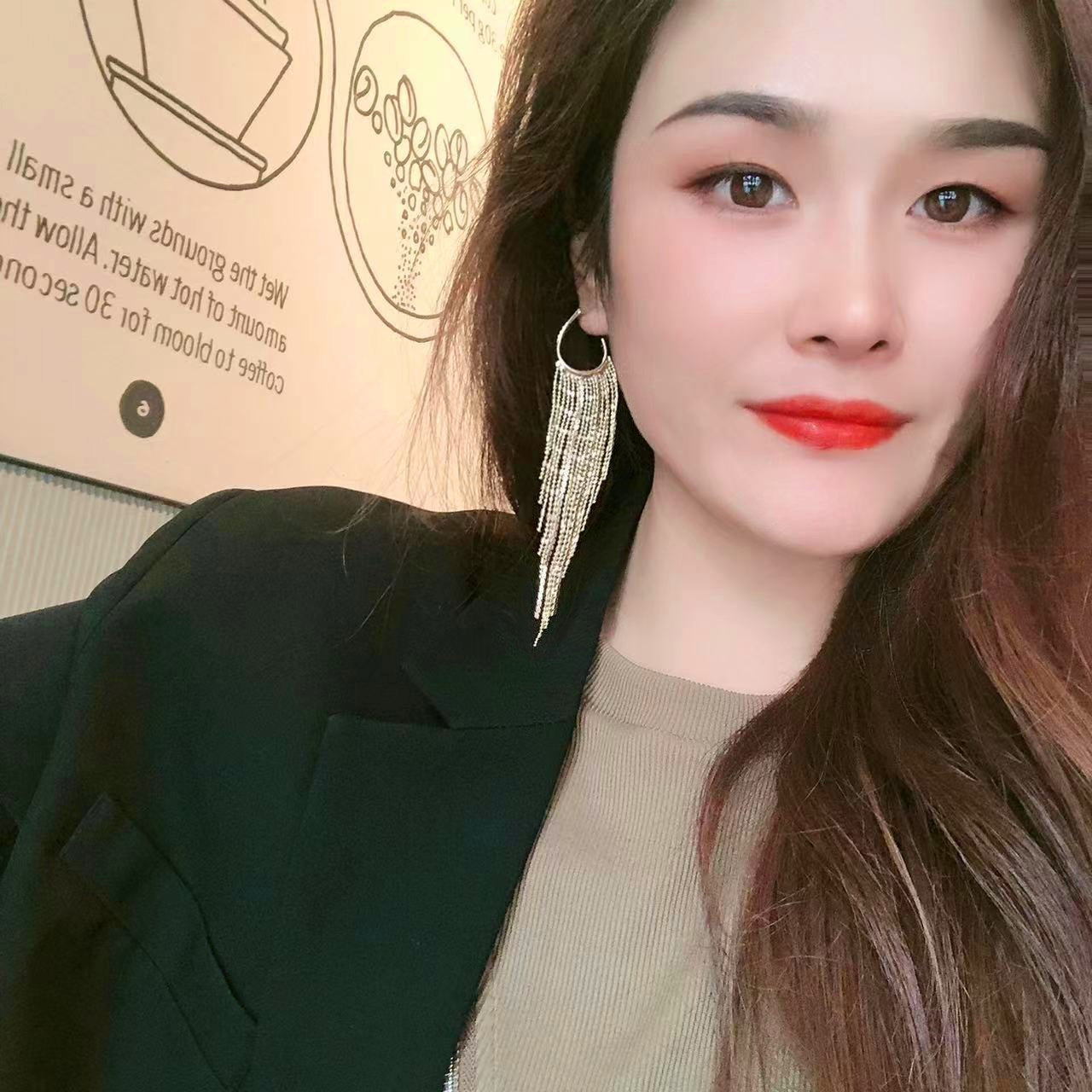 Electroplated Silver Needle Korean-style Trendy Earrings For Women – view 3