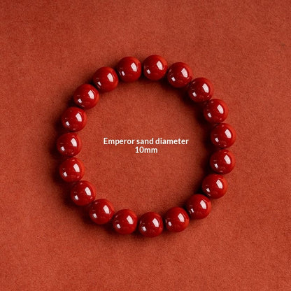 Imperial Sand Cinnabar Bracelet For Ones Zodiac Year In Red – view 6