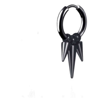 Stainless Steel Tassel Single Point Stud Men Pierced Earrings – view 3