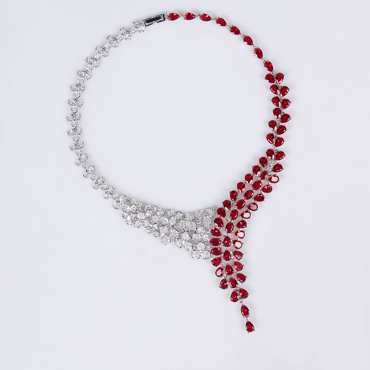 Coloured statement necklace and matching earrings set — supplier detail view 5