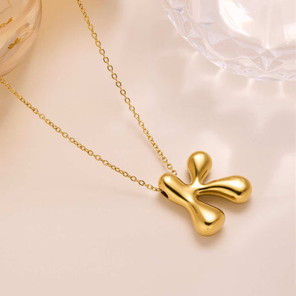 New Titanium Steel 18K Gold-Plated 26-Letter Necklace – view 26