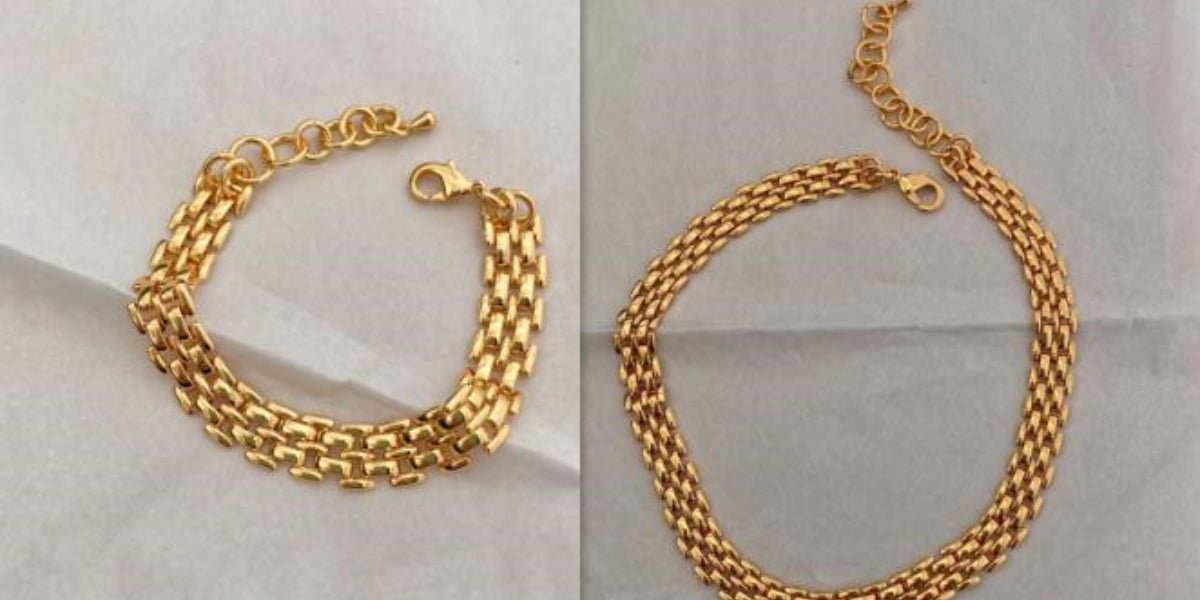 Titanium Steel 18K Gold Plating Woven Bracelet Necklace – view 11