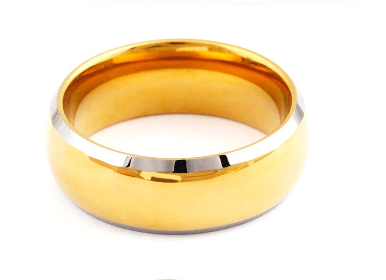 Men's Gold Tungsten Steel Ring – view 2