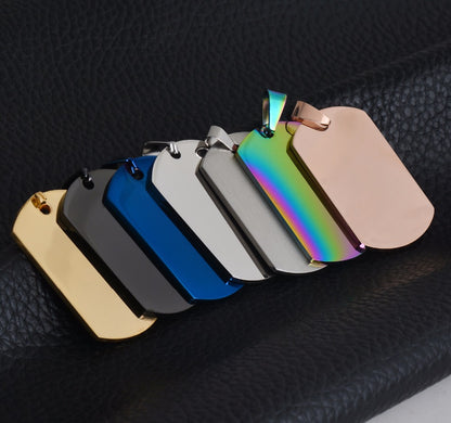 Stainless Steel Mirror Titanium Steel Dog Tag Pendant – view 2