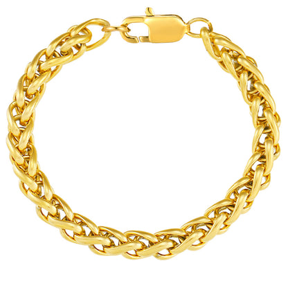 Japanese Buckle Cuban Link Chain 18K Gold Men's Bracelet – view 9