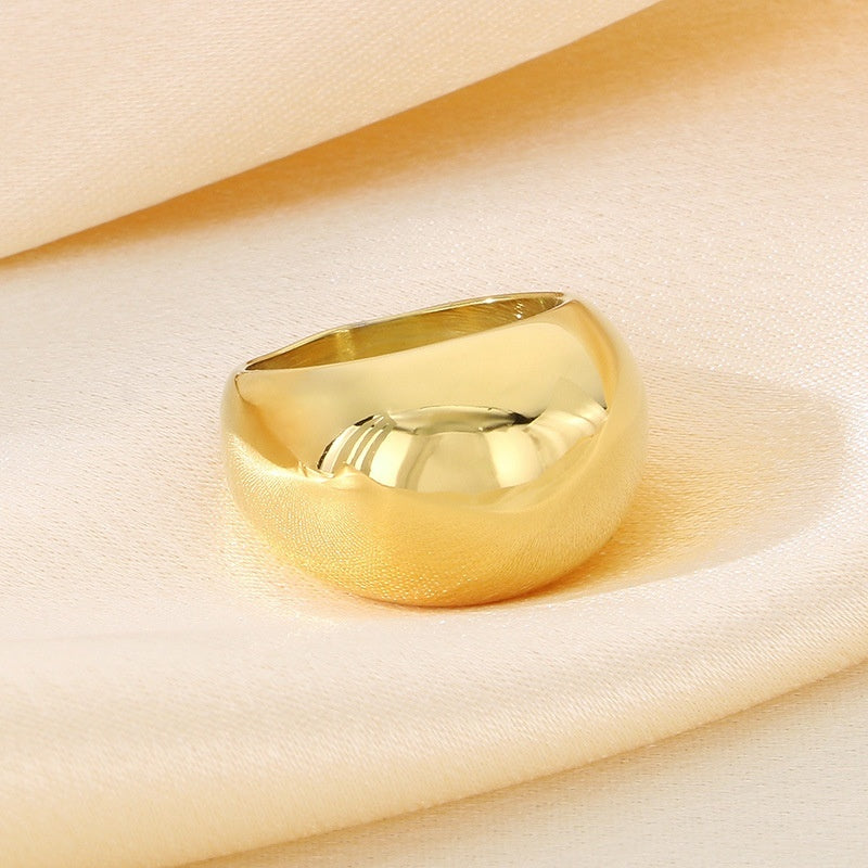 Exaggerated 18k Gold-plated Titanium Steel Ring For Men And Women – view 7