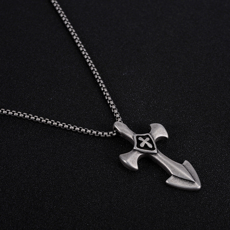 Men's Hip Hop Titanium Steel Dog Tag Stainless Steel Pendant Necklace – view 2