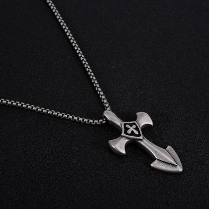 Men's Hip Hop Titanium Steel Dog Tag Stainless Steel Pendant Necklace – view 2