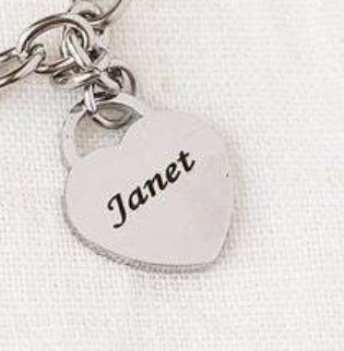 Stainless Steel Engraved DIY Heart Bracelet – view 9