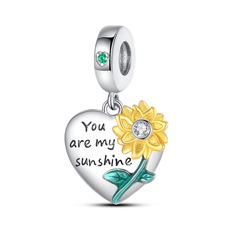 Sunflower-shaped Copper Bead Pendant Bracelet Accessory – view 8