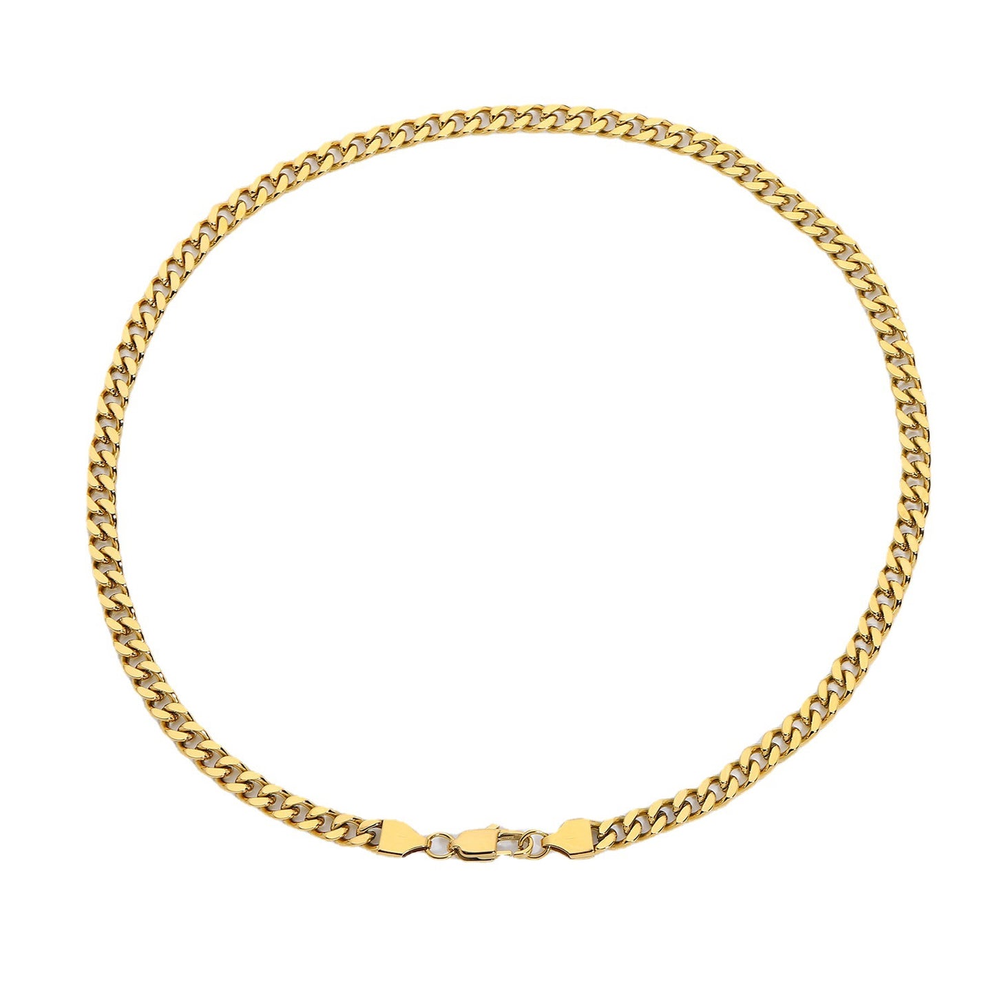 Cuban Chain Necklace – 18K Gold Plated, Lobster Clasp – view 5