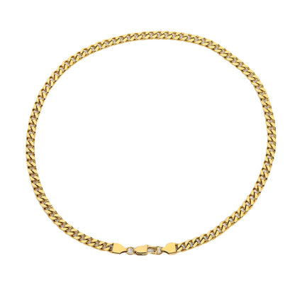 Cuban Chain Necklace – 18K Gold Plated, Lobster Clasp – view 5