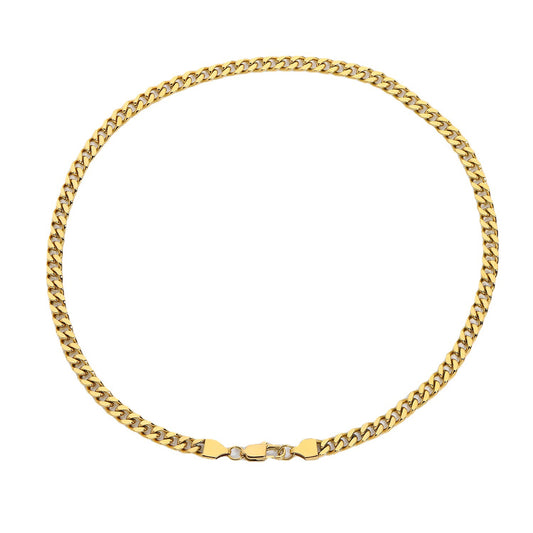 Cuban Chain Necklace – 18K Gold Plated, Lobster Clasp – view 5