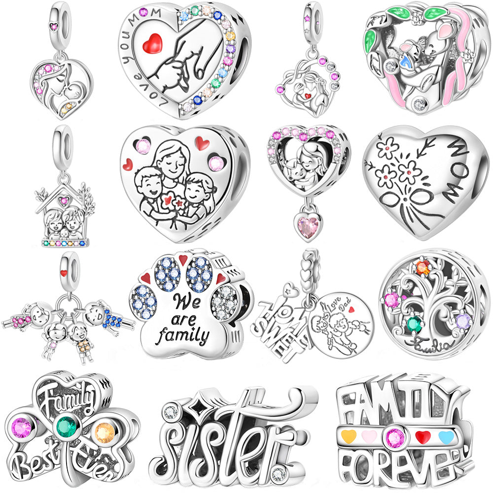 Tree Of Life DIY Beaded Bracelet Charm – Silver-Plated Copper – view 2