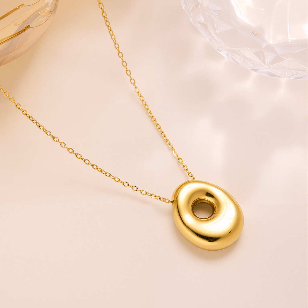 New Titanium Steel 18K Gold-Plated 26-Letter Necklace For Women – view 25