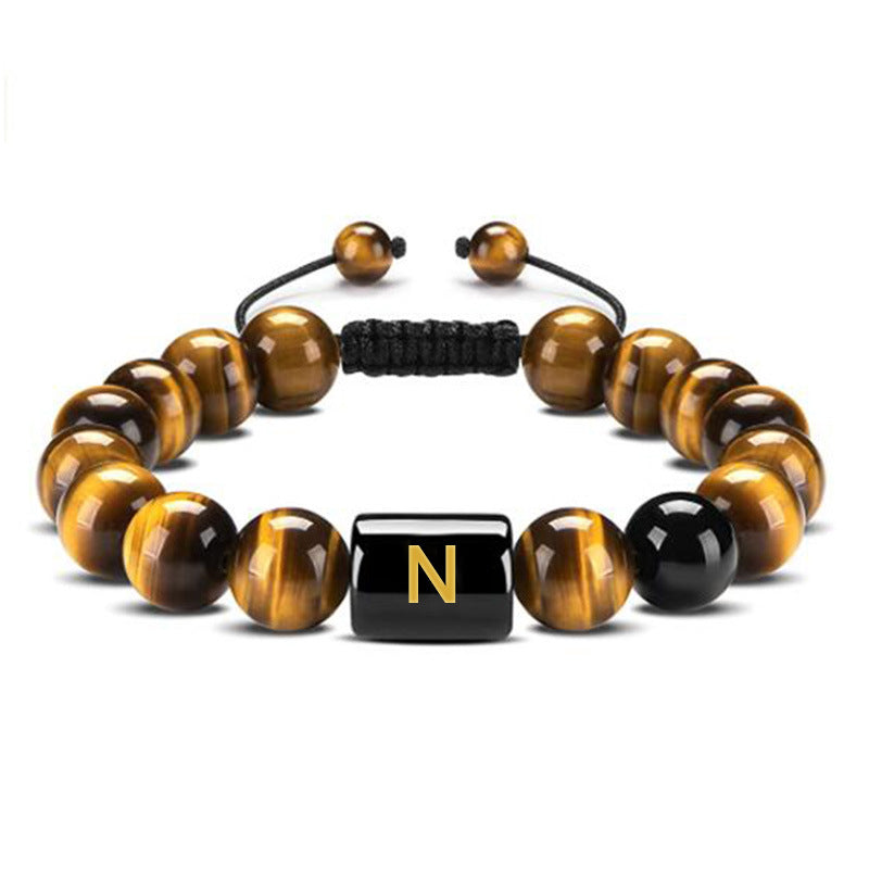 Natural Tiger Eye Stone Agate Bead Bracelet – view 24