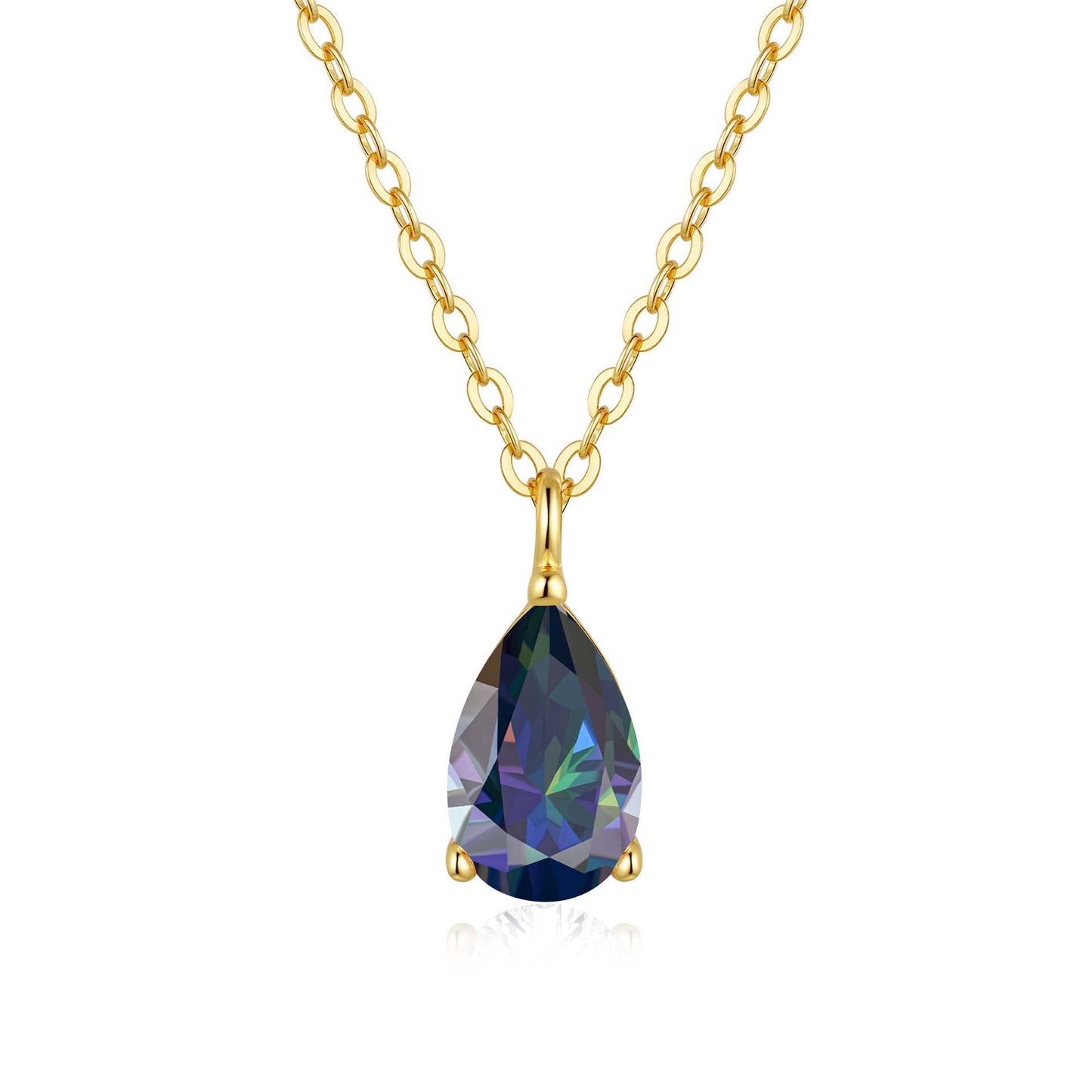 Womens 14K Gold-Plated 925 Sterling Silver Moissanite Necklace – view 6