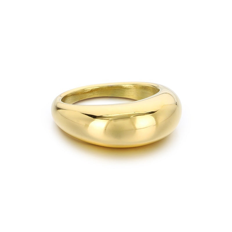 Exaggerated 18k Gold-plated Titanium Steel Ring For Men And Women – view 4
