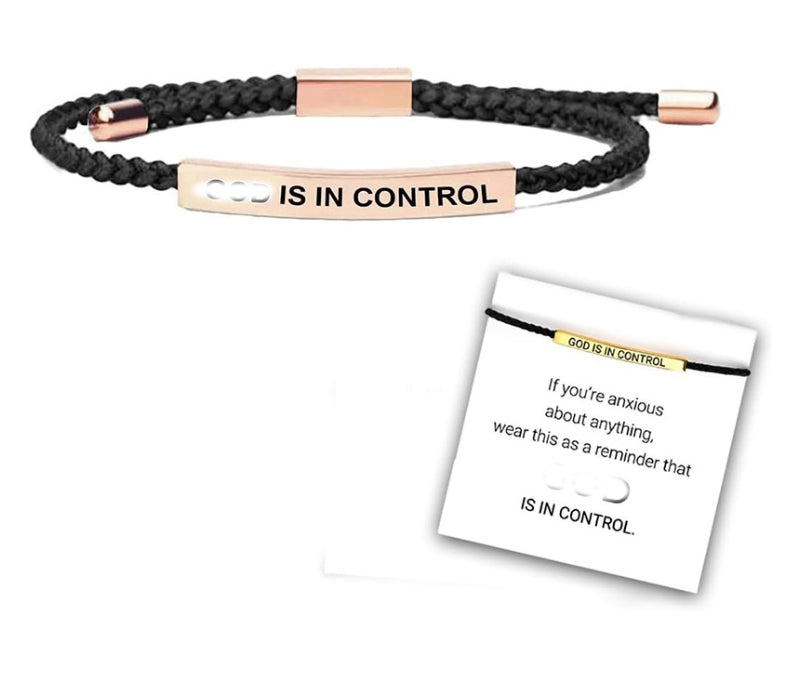 Stainless Steel Woven Engraved Bracelet – view 8
