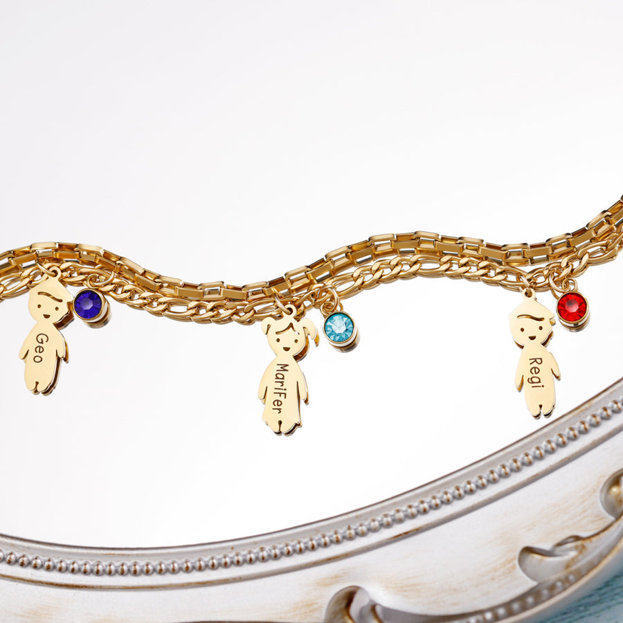 Engraved Stainless Steel Double-layer Bracelet – view 4
