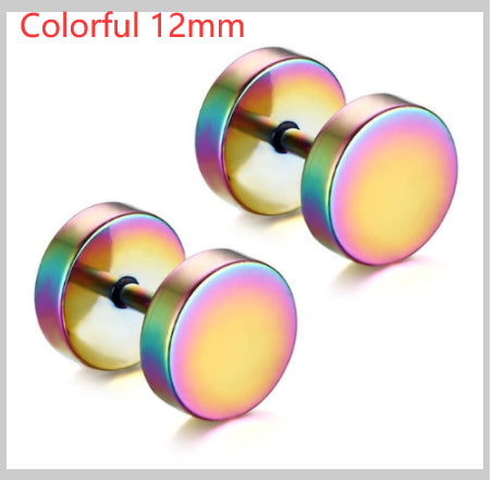 8mm Barbell Ear Studs – Stainless Steel, Punk Gothic – view 22