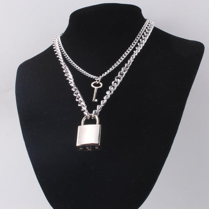 Large Thick Stainless Steel Blade Necklace Set Chain – view 4