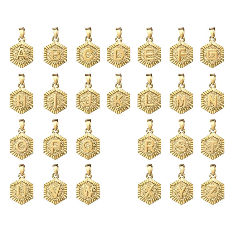 18K Gold 26-Letter Initial Clavicle Chain Necklace – view 2