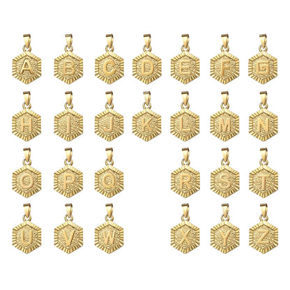 18K Gold 26-Letter Initial Clavicle Chain Necklace – view 2