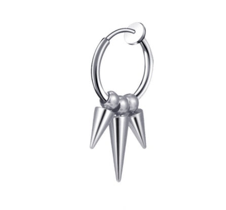 Stainless Steel Tassel Single Point Stud Men Pierced Earrings – view 4