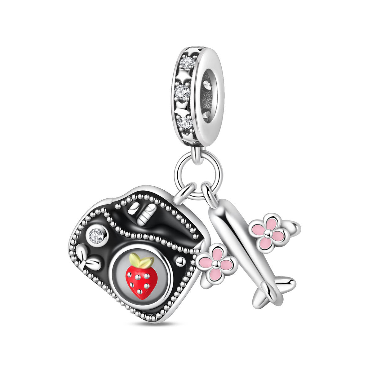 Airplane Suitcase World Travel DIY Bead Pendant Jewelry Accessory – view 13