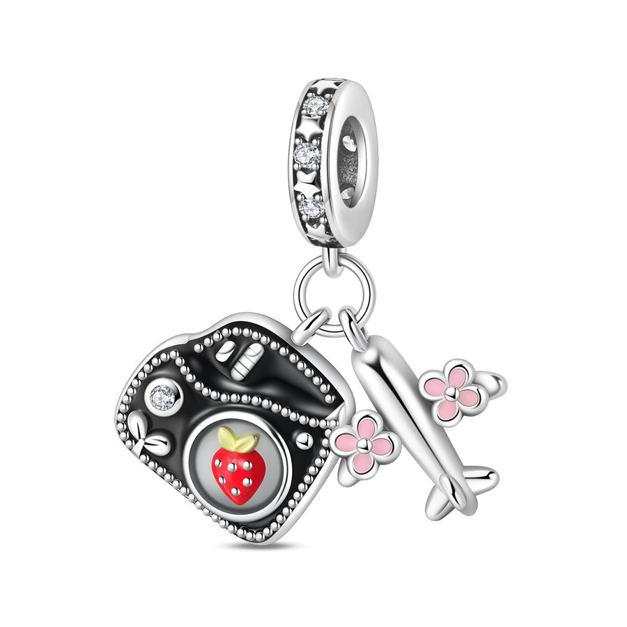 Airplane Suitcase World Travel DIY Bead Pendant Jewelry Accessory – view 13
