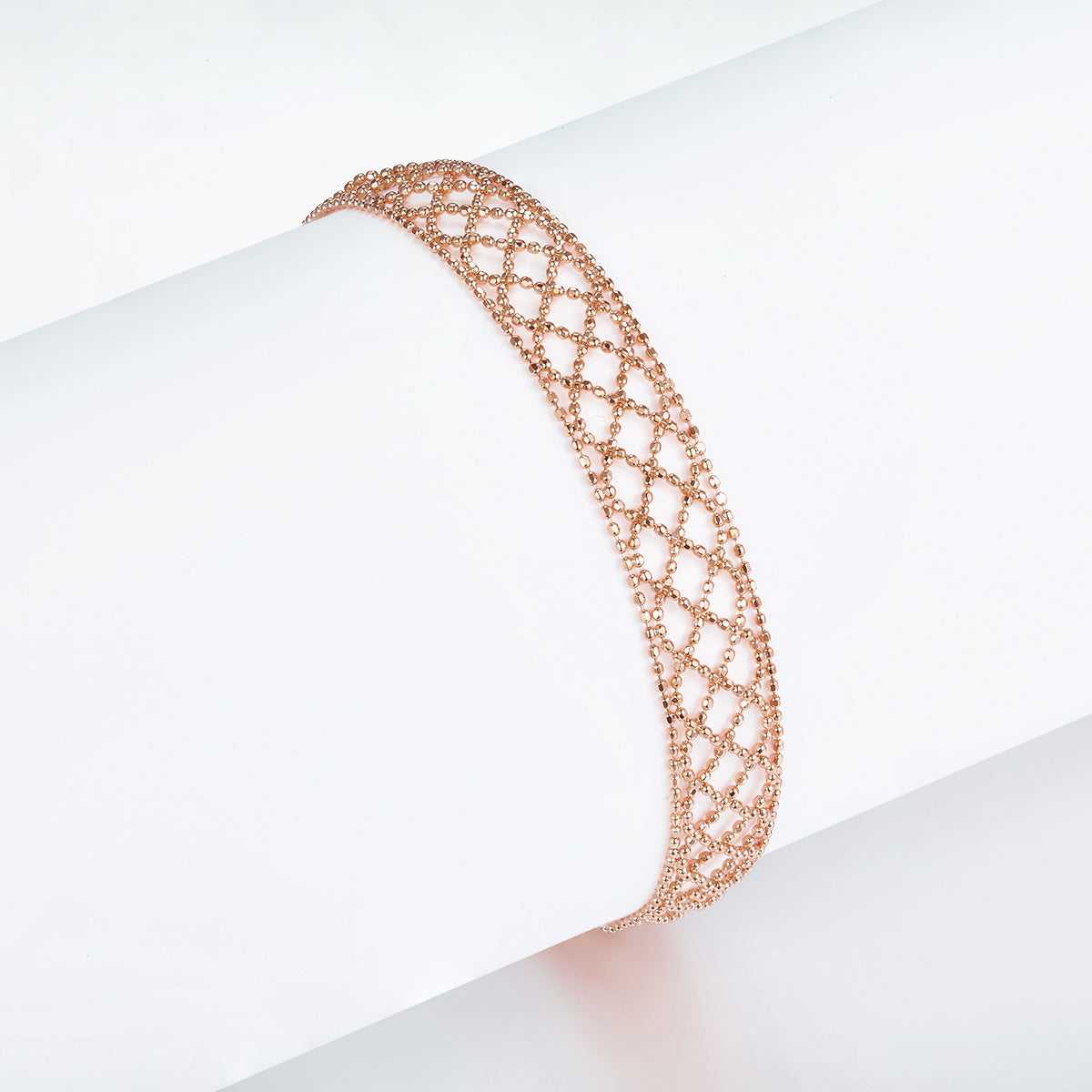 Hollow Mesh Bracelet – S925 Silver, Adjustable, 3 Finishes – view 3