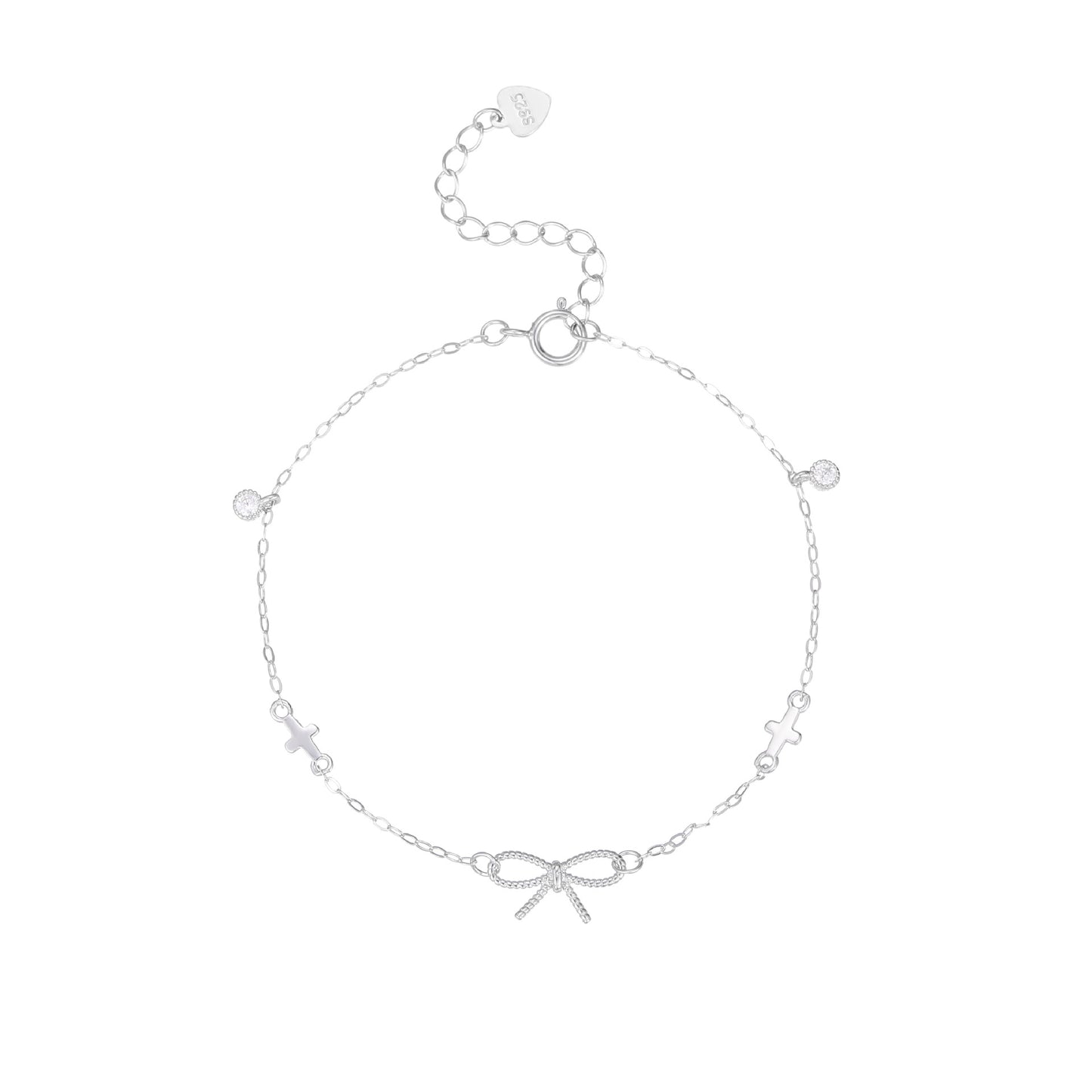 S925 Sterling Silver 18K Gold-plated Bow Bracelet For Women – view 5
