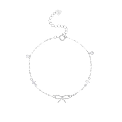 S925 Sterling Silver 18K Gold-plated Bow Bracelet – view 5