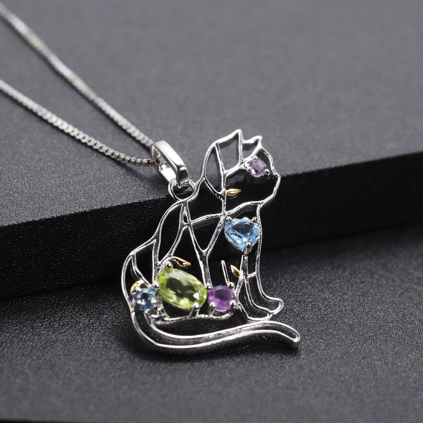Designer Designed Irregular Geometric Gemstone Pendant