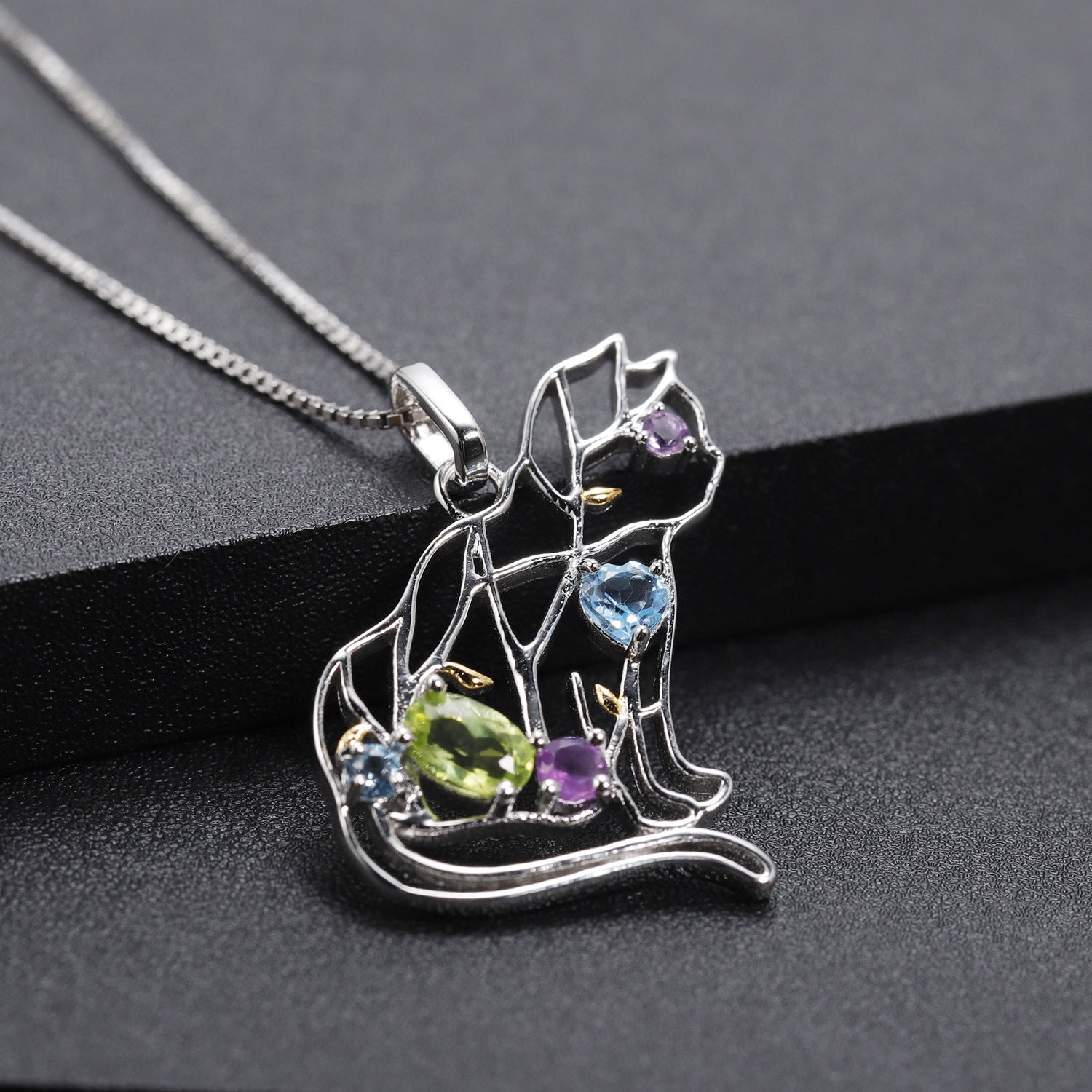 Designer Designed Irregular Geometric Gemstone Pendant
