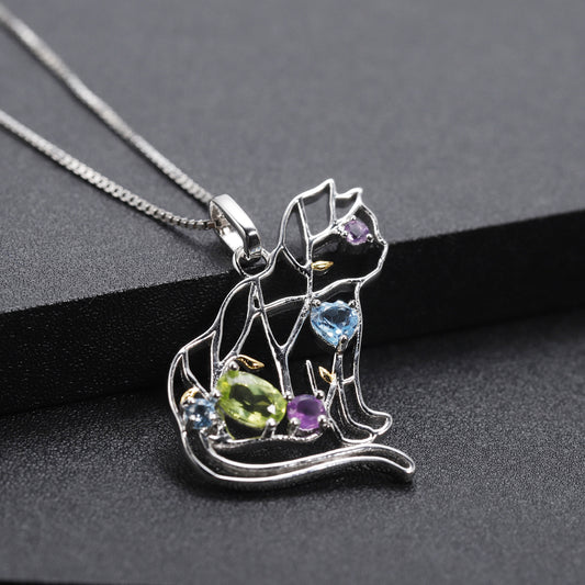 Designer Designed Irregular Geometric Gemstone Pendant