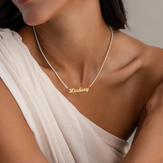 Custom Name Necklace – Personalised Zircon Iced Out Choker