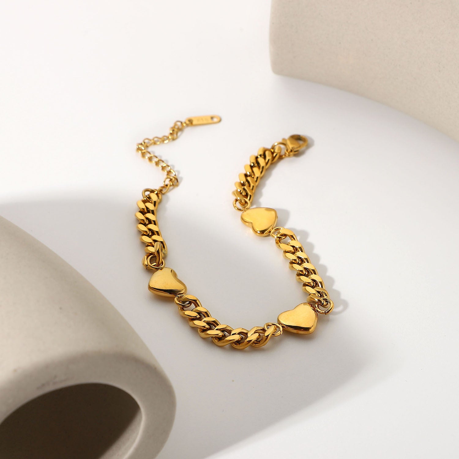 Stainless Steel Plated 18k Gold Cuban Chain Necklace – view 4