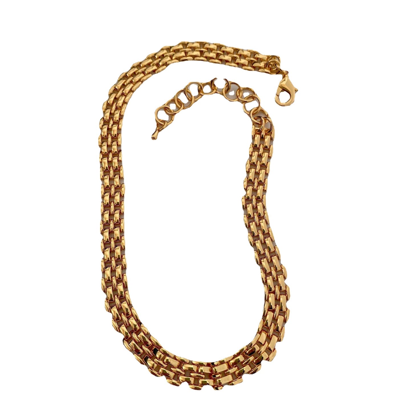 Titanium Steel 18K Gold Plating Woven Bracelet Necklace – view 5
