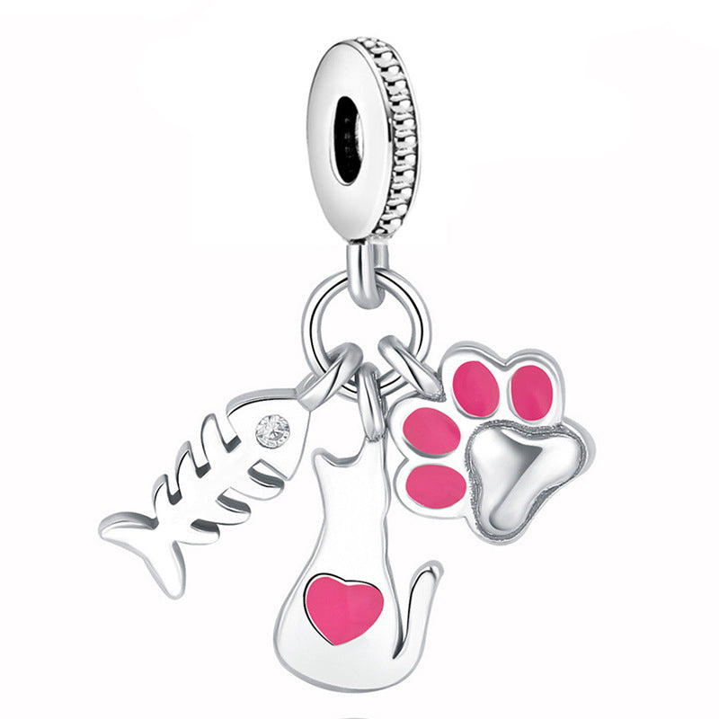 Electroplated Silver Cartoon Charm Beads For DIY Bracelets And Necklaces – view 3