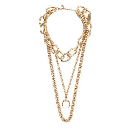 Thick Chain Statement Necklace – Gold, Hip Hop Style