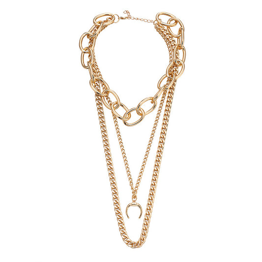 Thick Chain Statement Necklace – Gold, Hip Hop Style