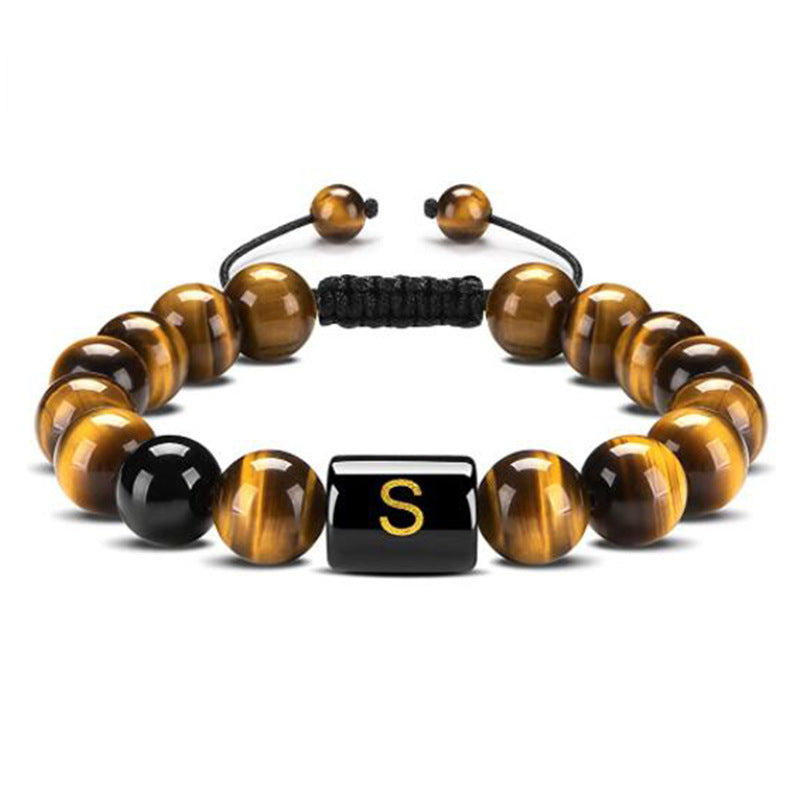 Natural Tiger Eye Stone Agate Bead Bracelet – view 25