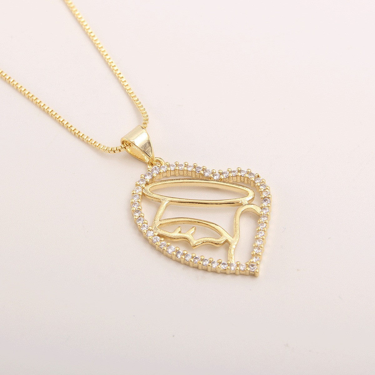 Trendy Religious Necklace – Madonna Cross Charm B – view 2