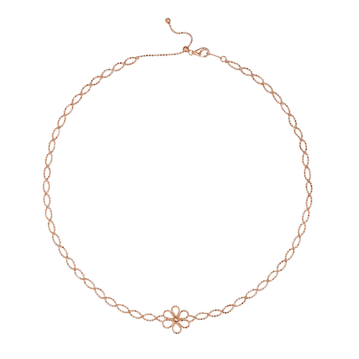 Hollow Flower Necklace – S925 Silver, Adjustable, 3 Colours – view 3